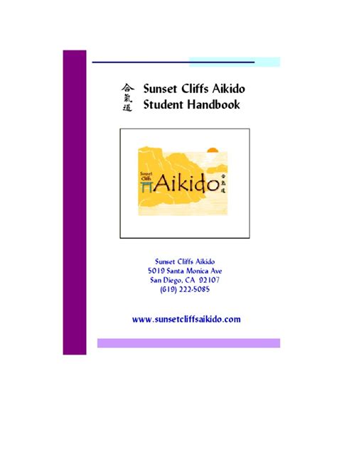 Read Online Sunset Cliffs Aikido Student Handbook 