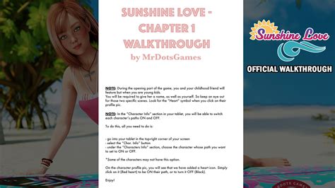 Sunshine Love Ch2 Walkthrough