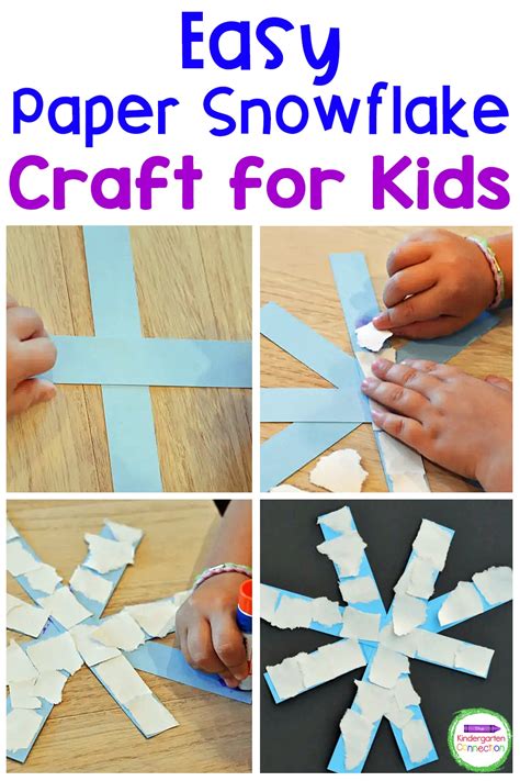 Super Easy Paper Snowflake Craft The Kindergarten Connection Snowflake Activities For Kindergarten - Snowflake Activities For Kindergarten
