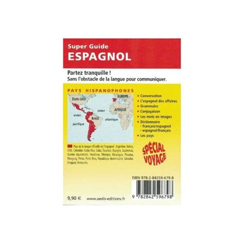 Super Guide Espagnol Spa C Cial Voyage