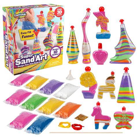 super sand art with 10 sand and glitter vials 10