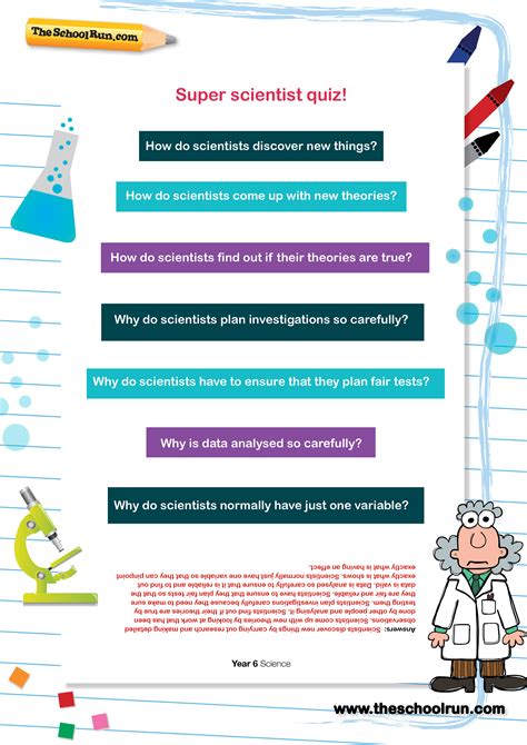 Super Scientist Quiz Theschoolrun Super Scientist Worksheet - Super Scientist Worksheet