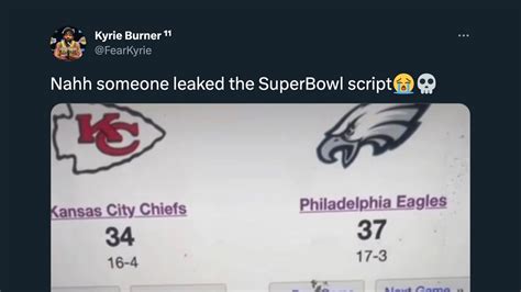 superbowl results leaked