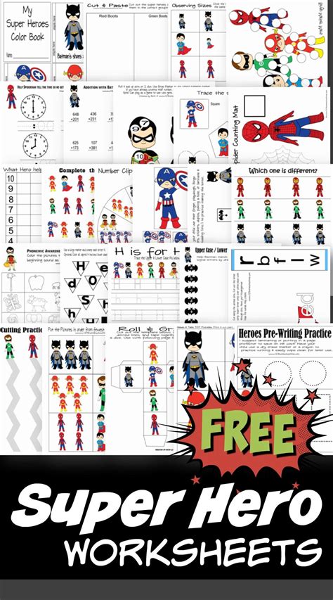 Superhero Activities For Kids Free Worksheets Amp Diy Super Hero Worksheet - Super Hero Worksheet