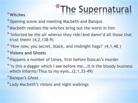 Supernatural In Macbeth Quotes