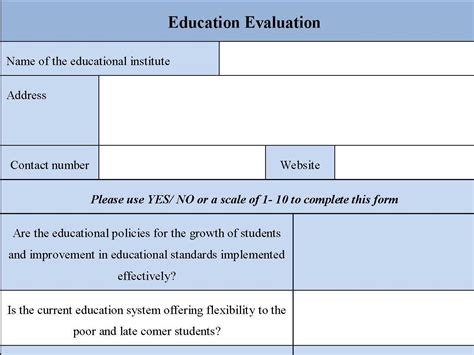 Supervised Ministry Education Evaluation