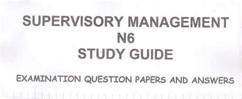 Supervisory Management Question Papers And Memorandum