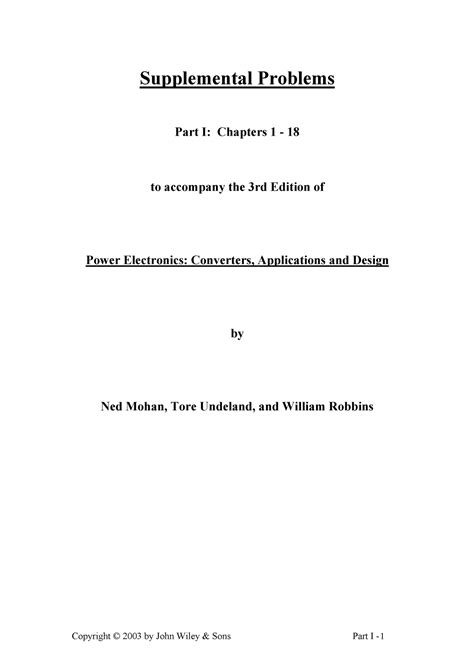 Full Download Supplemental Problems Study Guide 