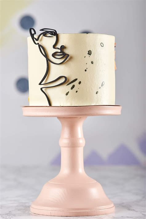 Supplies Cake Toppers Abstract Lady Face Minimalist Lines Cakes Decoration - Tarunaslot