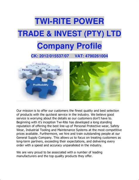 supply company profile pdf