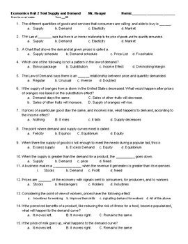 Full Download Supply And Demand Test Questions Answers 