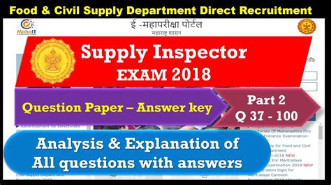 Read Online Supply Inspector Exam Question Paper 