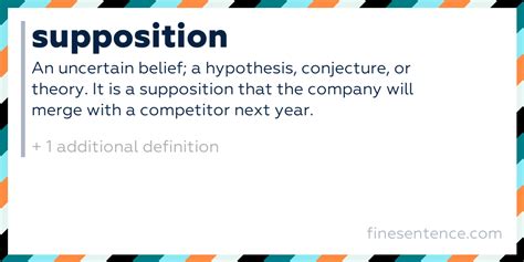 Supposition Meaning