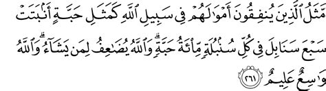 surah albaqarah ayat 261