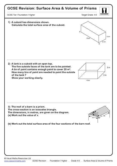 Surface Area And Volume Test With Answers