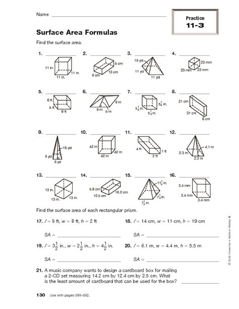 Surface Area Geometry And Measurement 5th Grade Math Surface Area 5th Grade - Surface Area 5th Grade