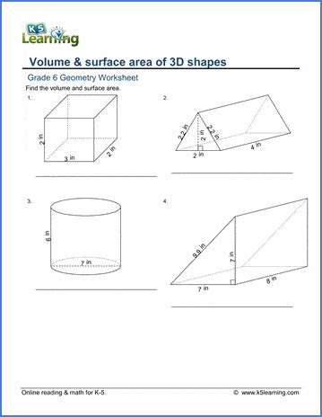 Surface Area Of 3d Shapes Questions And Revision Surface Area Of Shapes Worksheet - Surface Area Of Shapes Worksheet