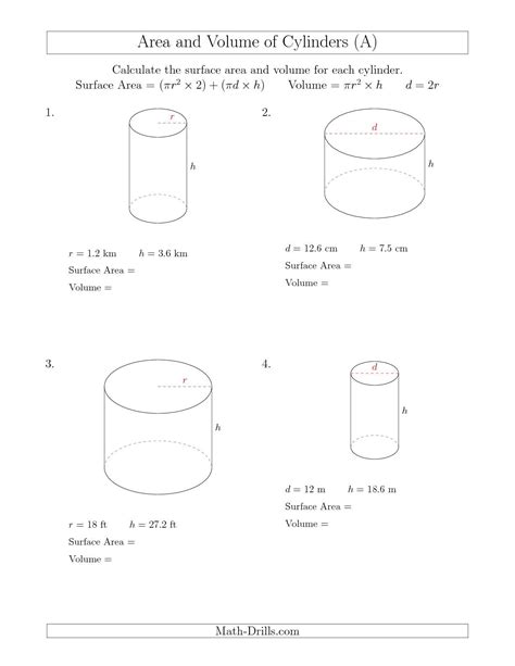 Surface Area Of Cylinders Worksheet Live Worksheets Cylinder Surface Area Worksheet - Cylinder Surface Area Worksheet