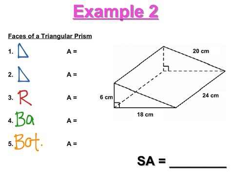 Surface Area Of Triangular Prisms Worksheet