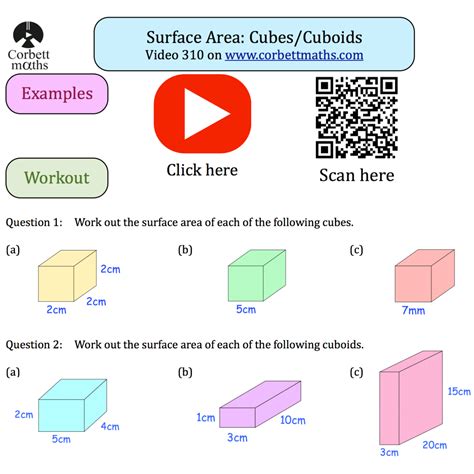 Surface Area Questions Corbettmaths Surface Area Formula Worksheet - Surface Area Formula Worksheet