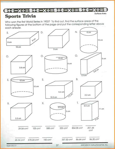 Surface Area Worksheet 6th Grade Math Salamanders Surface Area Of Shapes Worksheet - Surface Area Of Shapes Worksheet