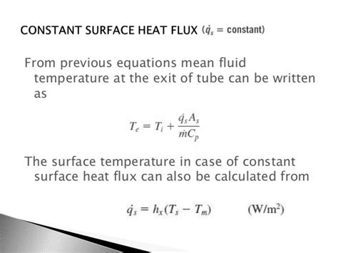 Surface Heat Flux Equation