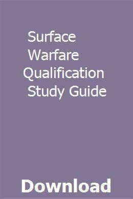 Full Download Surface Warfare Qualification Study Guide 