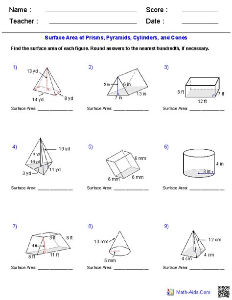 Read Surfacearea Of Prisms And Cylinders Answer Key 