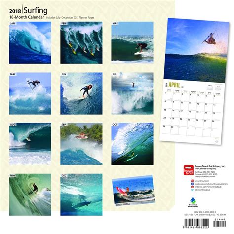 surfing 2018 calendar
