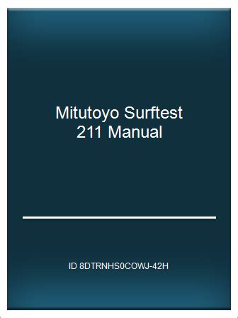 Read Online Surftest 211 Manual 