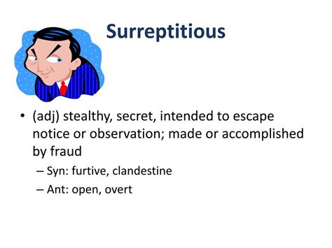 surreptitious meaning