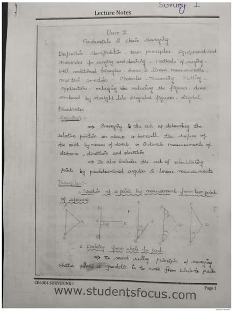 Download Survey1 Notes In Pdf 
