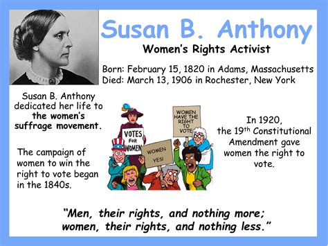 Susan B Anthony Facts For Kids Susan B Anthony Worksheet - Susan B Anthony Worksheet