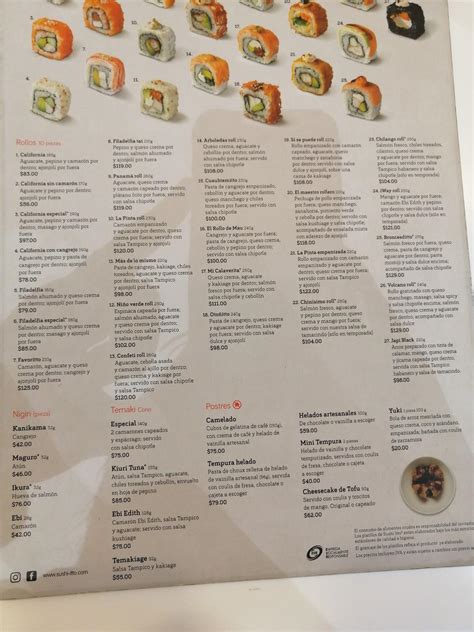 Sushi Itto Menu