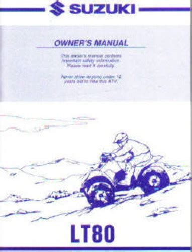 Read Suzuki 1998 2000 Lt80 Lt 80 Atv Factory Original Owner Manual 