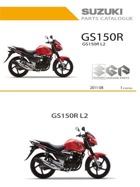 Read Suzuki Gs150R Bike Parts Catalog In Pdf Motorcycles 