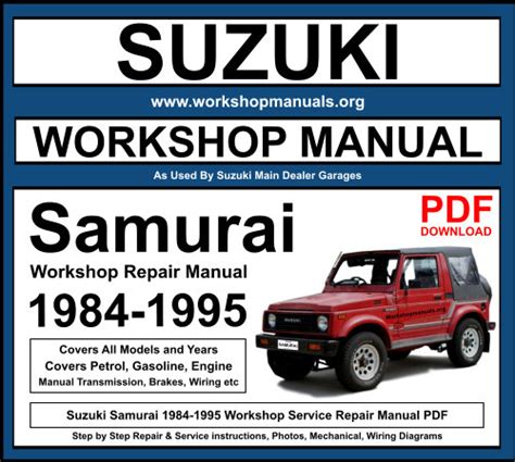 Download Suzuki Samurai Repair Guide 