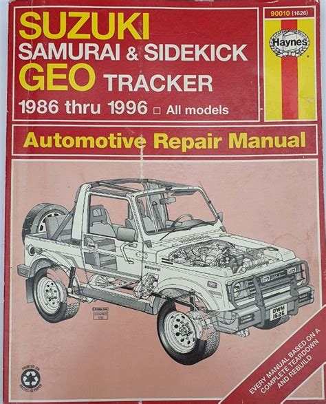 Full Download Suzuki Samurai Sidekick Geo Tracker 1986 1996 Manual 