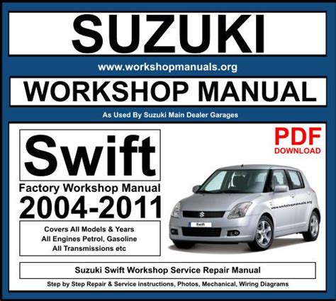 Read Online Suzuki Swift Cino Workshop Manual 