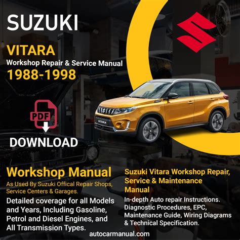 Read Suzuki Vitara Workshop Manual Free Download 