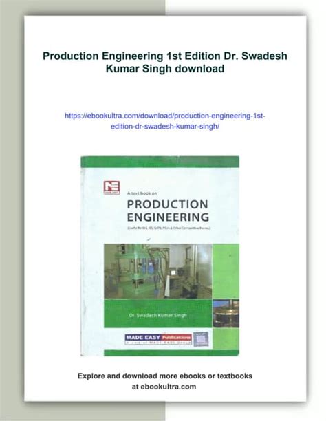 Full Download Swadesh Singh Production Engineering Pdf 