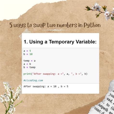 Swapping Of Two Numbers In Python
