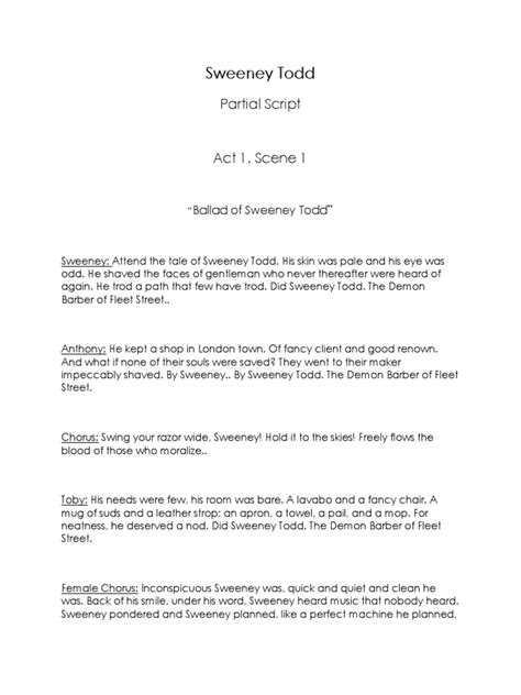 Sweeney Todd Script Joblo