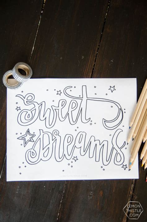 Sweet Dreams Coloring Sheet Lemon Thistle I Have A Dream Coloring Sheet - I Have A Dream Coloring Sheet