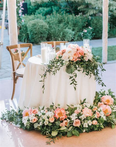Sweetheart Table Decoration With Flowers