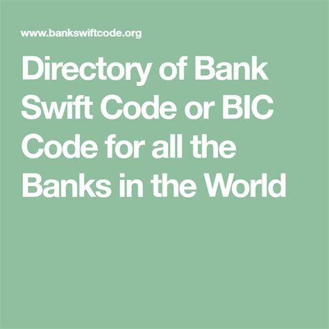 swift bic directory pdf