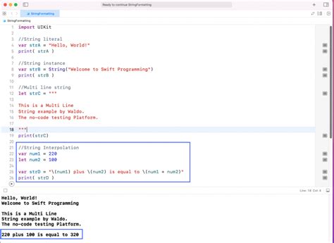 Swift String Splot