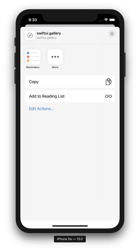 swiftui.gallery A gallery of SwiftUI code example snippets and their