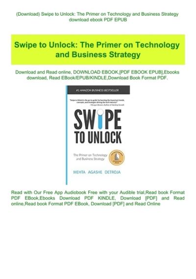 Full Download Swipe To Unlock The Insider S Guide To Tech And Business Strategy 