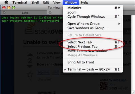 switch tab terminal mac